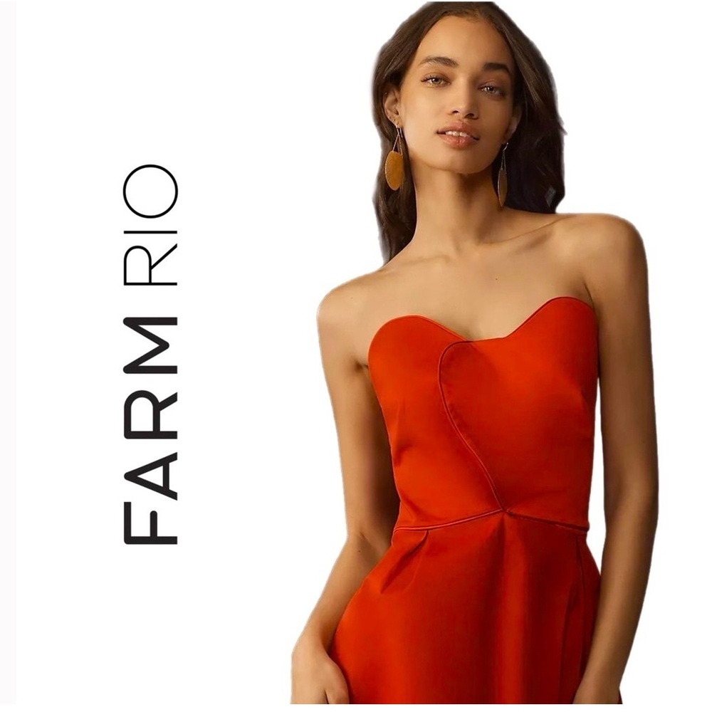 Farm Rio x Anthropologie Strapless Heart Mini Dress